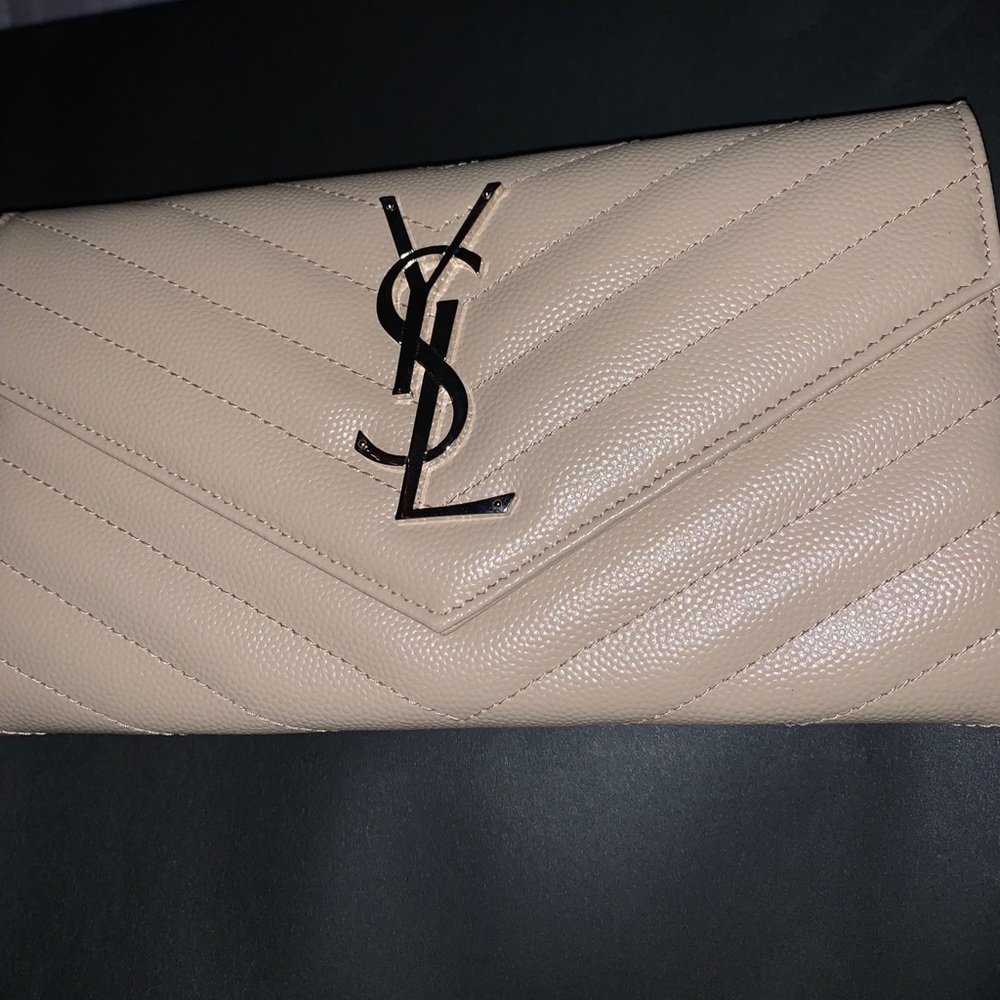 *NEW* YSL SAINT LAURENT MONOGRAM LARGE FLAP WALLET